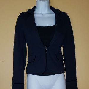 Juicy Couture Blazer Jacket Dark Blue Beautiful Fit size 0P  XXSP 2P XSP